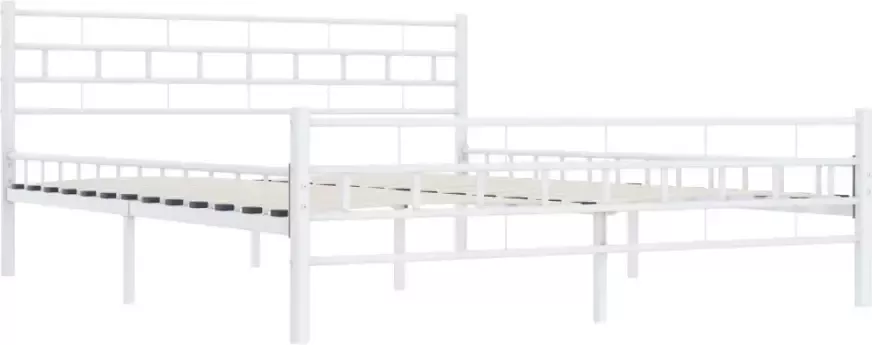 VidaXL -Bedframe-metaal-wit-180x200-cm