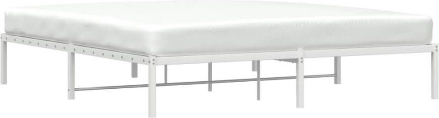 VidaXL -Bedframe-metaal-wit-183x213-cm - Foto 4
