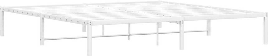 VidaXL -Bedframe-metaal-wit-193x203-cm - Foto 4