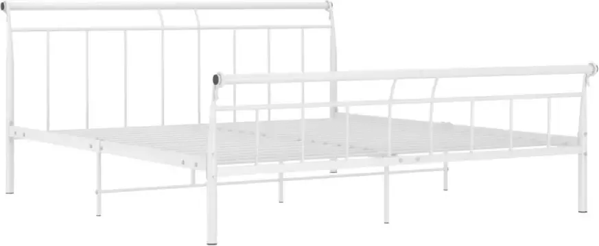 VidaXL -Bedframe-metaal-wit-200x200-cm - Foto 4