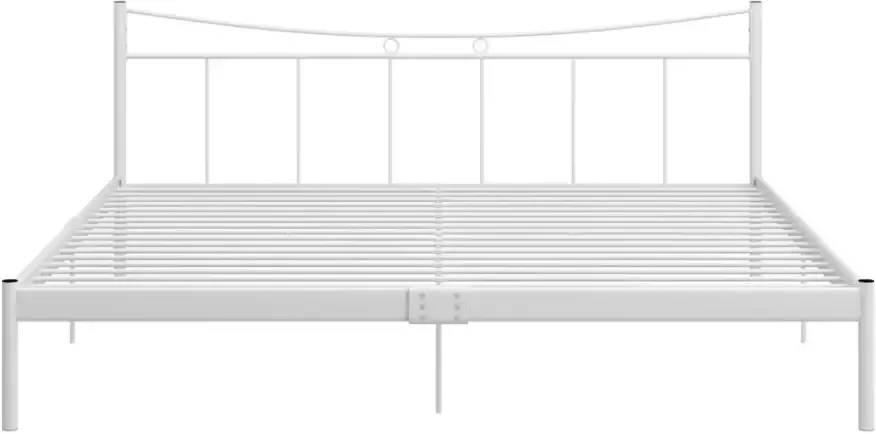 VidaXL -Bedframe-metaal-wit-200x200-cm