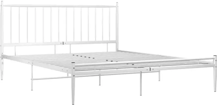 VidaXL -Bedframe-metaal-wit-200x200-cm - Foto 4