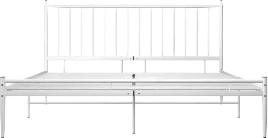 VidaXL -Bedframe-metaal-wit-200x200-cm - Foto 2