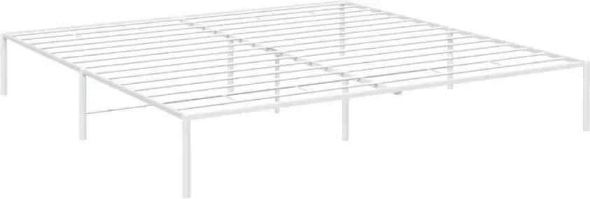 VidaXL Bedframe staal wit 208x208x31 cm - Foto 4