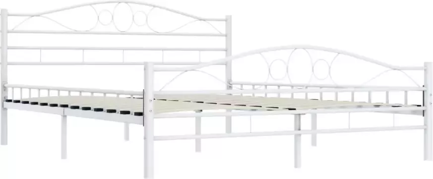 VidaXL -Bedframe-metaal-wit-200x200-cm