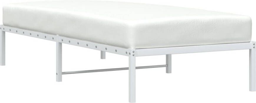 VidaXL -Bedframe-metaal-wit-90x190-cm