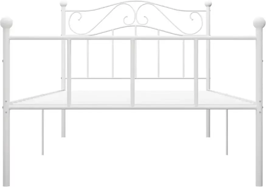 VidaXL -Bedframe-metaal-wit-90x200-cm