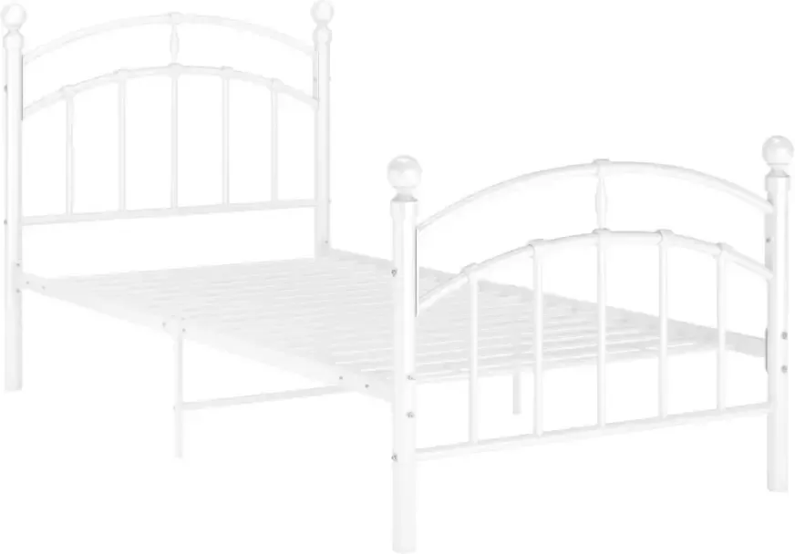 VidaXL -Bedframe-metaal-wit-90x200-cm - Foto 4