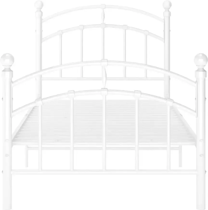 VidaXL -Bedframe-metaal-wit-90x200-cm