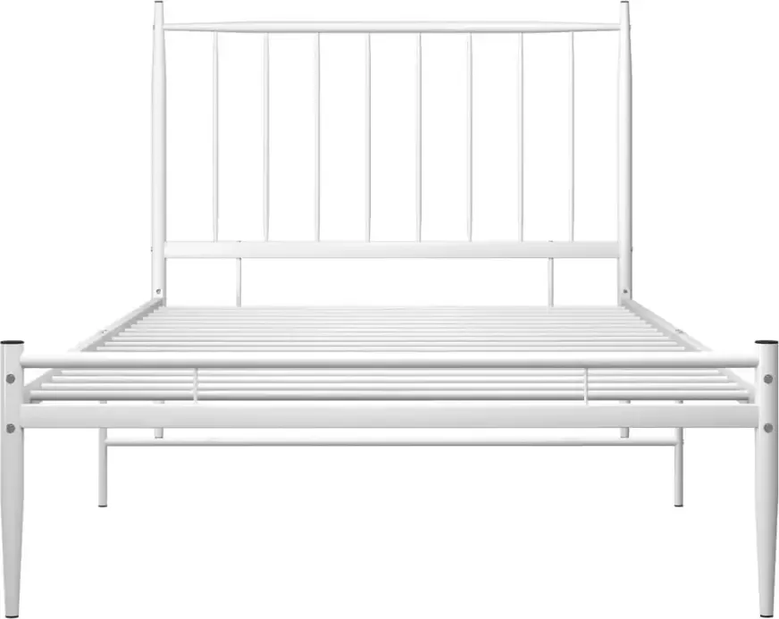 VidaXL -Bedframe-metaal-wit-90x200-cm - Foto 3