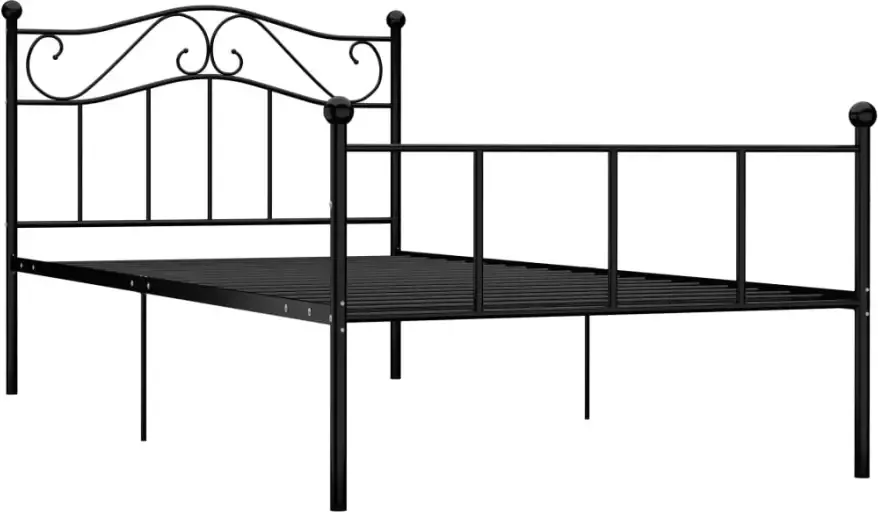 VidaXL -Bedframe-metaal-zwart-100x200-cm - Foto 4