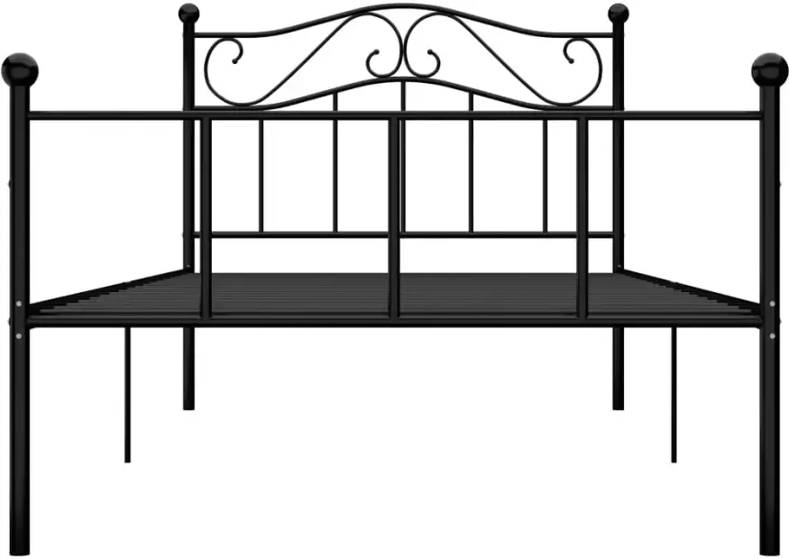VidaXL -Bedframe-metaal-zwart-100x200-cm