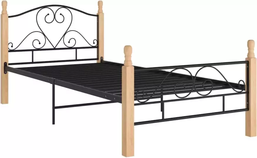 VidaXL -Bedframe-metaal-zwart-100x200-cm - Foto 4