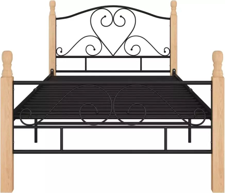 VidaXL -Bedframe-metaal-zwart-100x200-cm