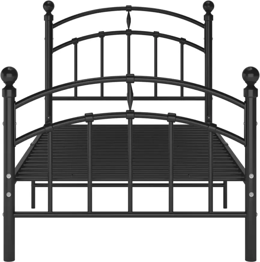 VidaXL -Bedframe-metaal-zwart-100x200-cm