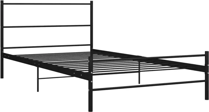 VidaXL -Bedframe-metaal-zwart-100x200-cm - Foto 4