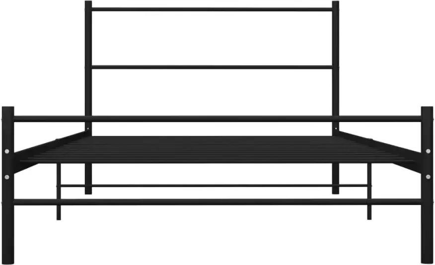 VidaXL -Bedframe-metaal-zwart-100x200-cm