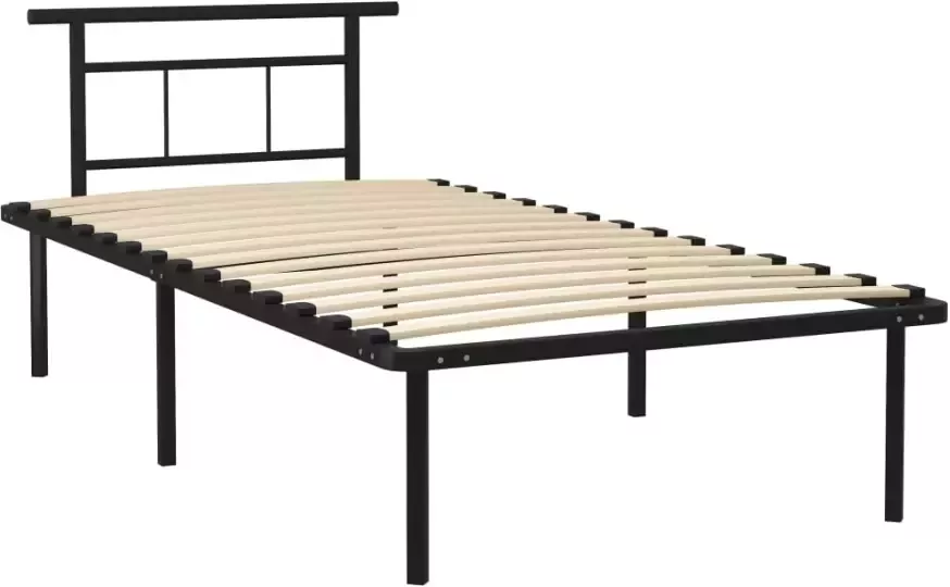 VidaXL -Bedframe-metaal-zwart-100x200-cm - Foto 4