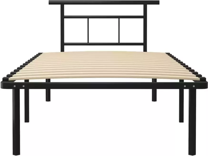 VidaXL -Bedframe-metaal-zwart-100x200-cm