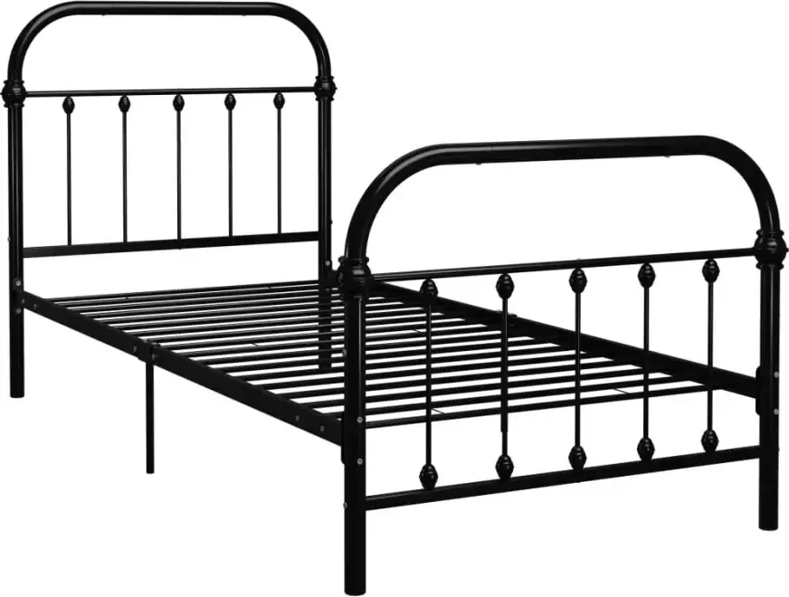 VidaXL -Bedframe-metaal-zwart-100x200-cm - Foto 4