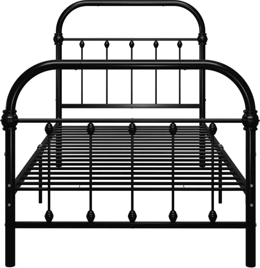 VidaXL -Bedframe-metaal-zwart-100x200-cm