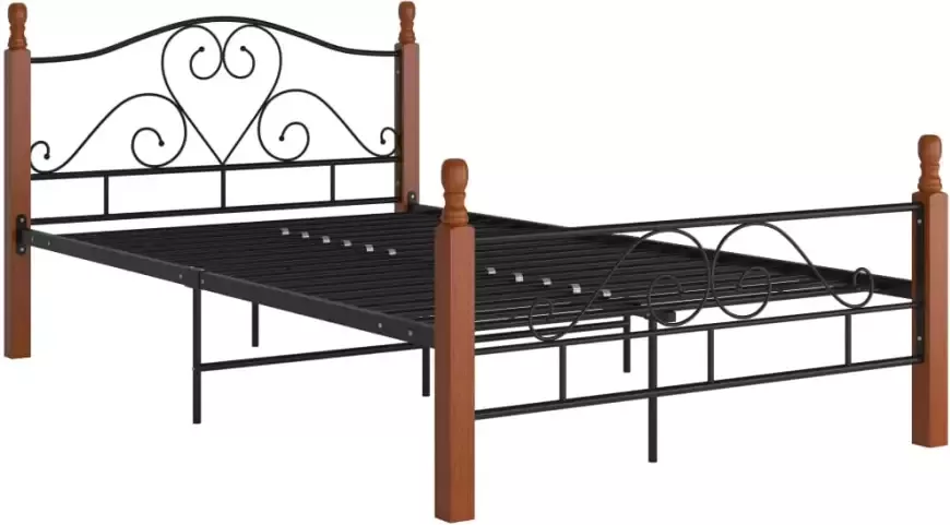 VidaXL -Bedframe-metaal-zwart-120x200-cm - Foto 4