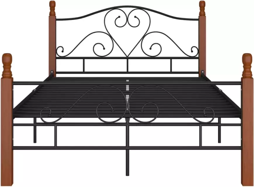 VidaXL -Bedframe-metaal-zwart-120x200-cm