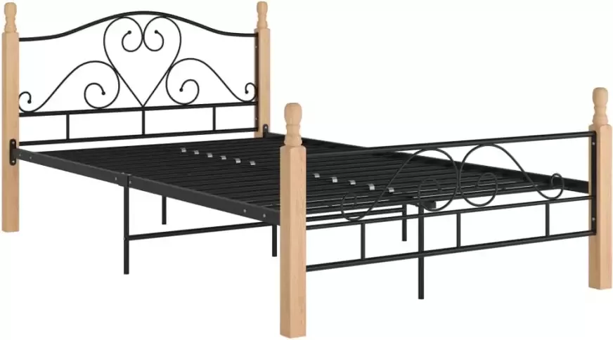VidaXL -Bedframe-metaal-zwart-120x200-cm - Foto 4