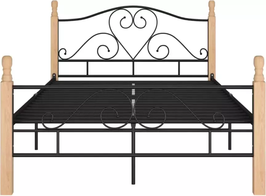 VidaXL -Bedframe-metaal-zwart-120x200-cm