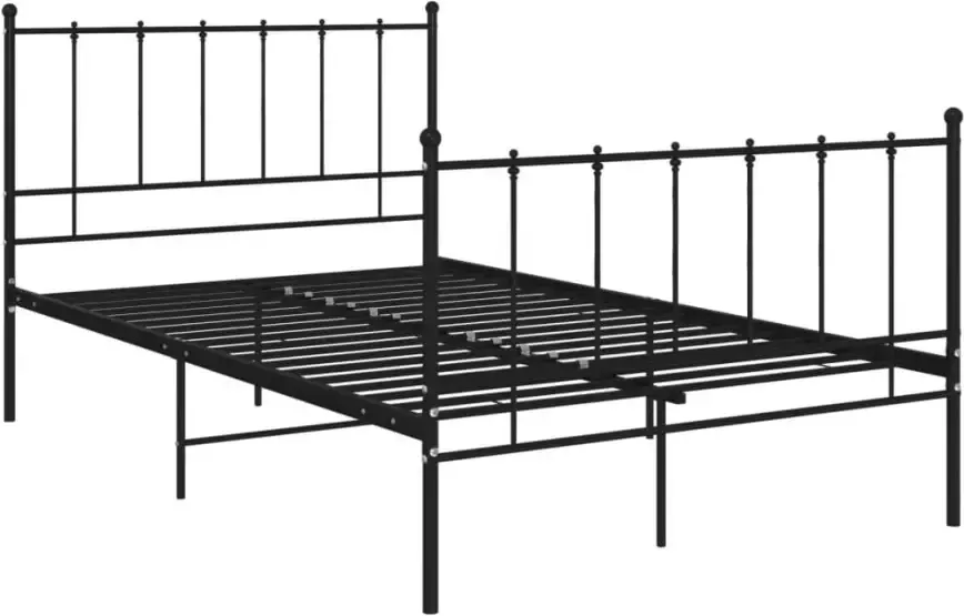 VidaXL -Bedframe-metaal-zwart-120x200-cm - Foto 4