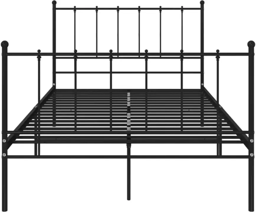 VidaXL -Bedframe-metaal-zwart-120x200-cm