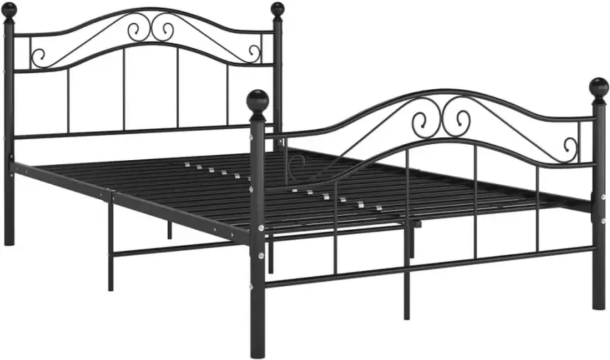 VidaXL -Bedframe-metaal-zwart-120x200-cm - Foto 2