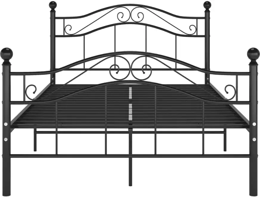 VidaXL -Bedframe-metaal-zwart-120x200-cm