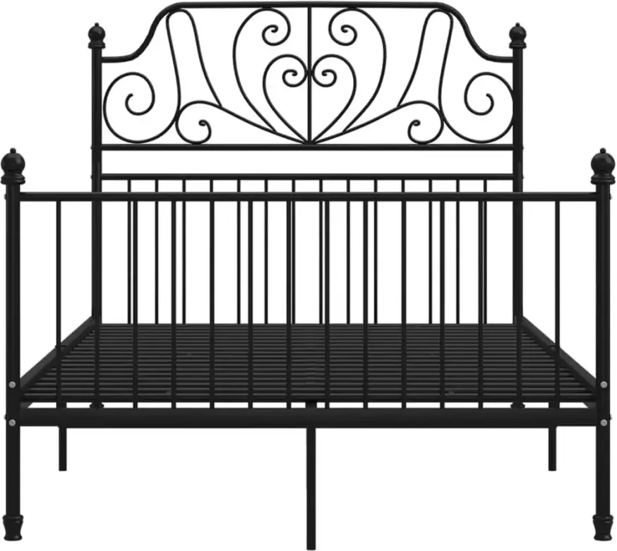 VidaXL -Bedframe-metaal-zwart-120x200-cm - Foto 2