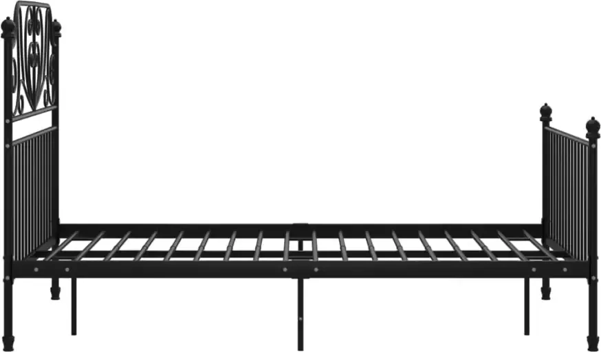 VidaXL -Bedframe-metaal-zwart-120x200-cm - Foto 1