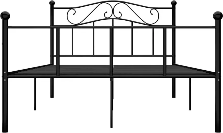 VidaXL -Bedframe-metaal-zwart-120x200-cm