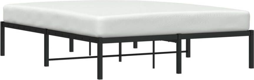 VidaXL -Bedframe-metaal-zwart-140x190-cm