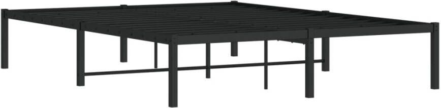 VidaXL -Bedframe-metaal-zwart-140x190-cm - Foto 4