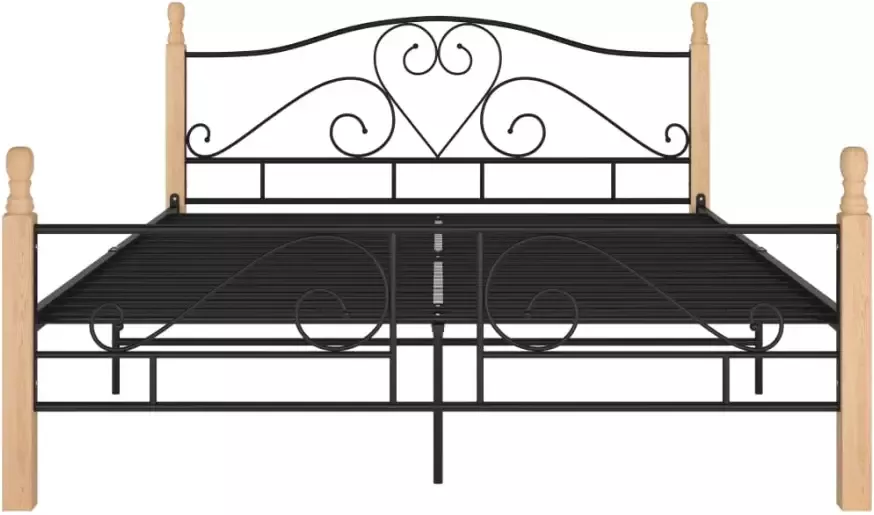 VidaXL -Bedframe-metaal-zwart-160x200-cm