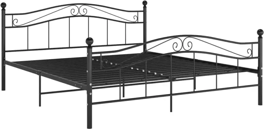 VidaXL -Bedframe-metaal-zwart-160x200-cm - Foto 6