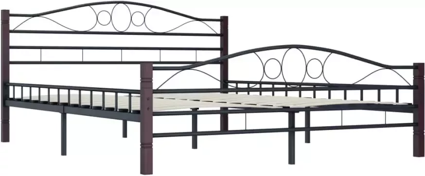 VidaXL -Bedframe-metaal-zwart-160x200-cm