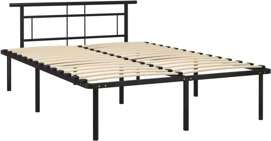 VidaXL -Bedframe-metaal-zwart-160x200-cm - Foto 4