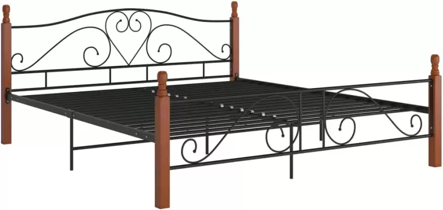 VidaXL -Bedframe-metaal-zwart-180x200-cm - Foto 4