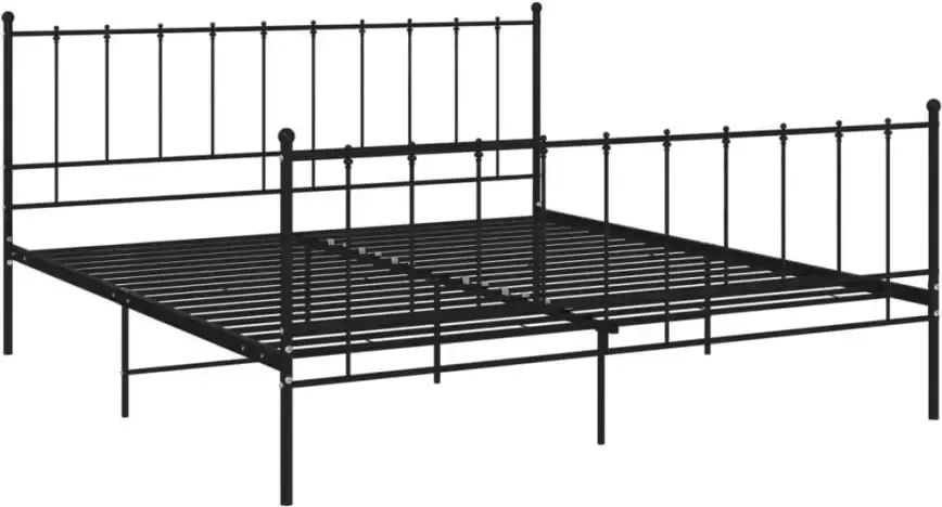 VidaXL -Bedframe-metaal-zwart-180x200-cm - Foto 4