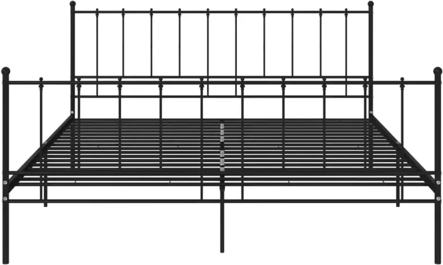 VidaXL -Bedframe-metaal-zwart-180x200-cm - Foto 2