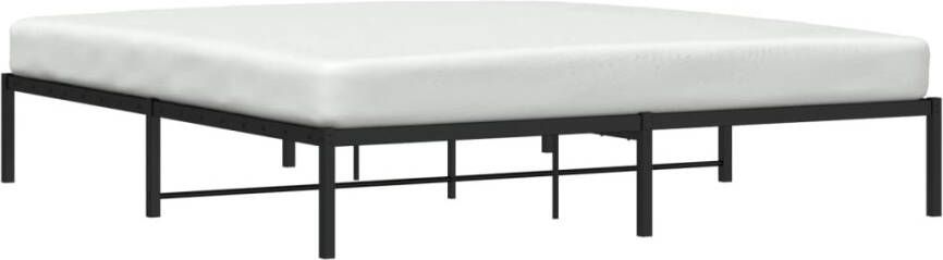 VidaXL -Bedframe-metaal-zwart-183x213-cm