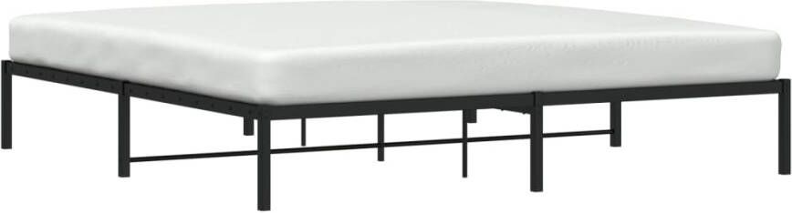 VidaXL -Bedframe-metaal-zwart-200x200-cm