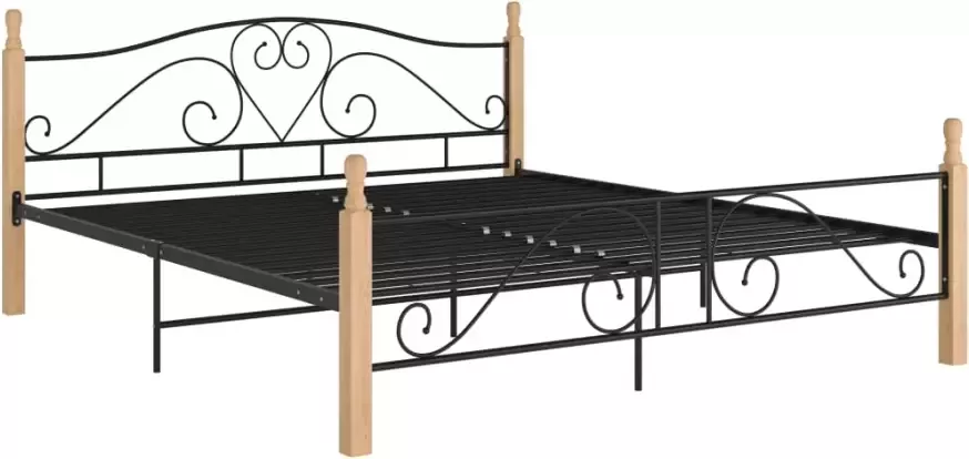 VidaXL -Bedframe-metaal-zwart-200x200-cm - Foto 4