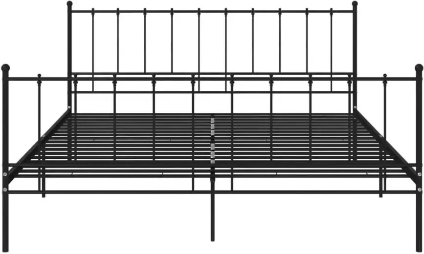 VidaXL -Bedframe-metaal-zwart-200x200-cm - Foto 2