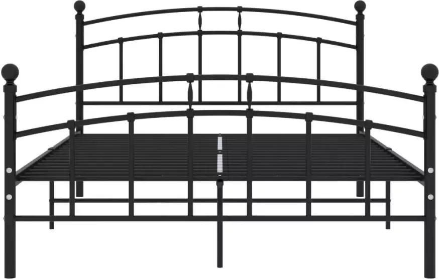 VidaXL -Bedframe-metaal-zwart-200x200-cm